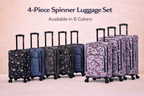4-Piece Softside Spinner Luggage Set (20+24+28+32 inch) Lightweight Travel Suitcases with 360° Wheels, Telescopic Handle, Multi Pocket Design