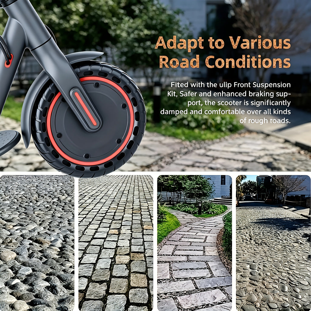 Long Distance Range, Foldable Adult Electric Scooter, 350W Motor, 8.5" Anti-Slip Solid Tires, Smart APP & LCD Dashboard, 3 Adjustable Speeds, Dual Safe Brakes, LED Headlight Taillight, Built-in Bell, Aluminum Alloy Frame, 265 LBS Max Load