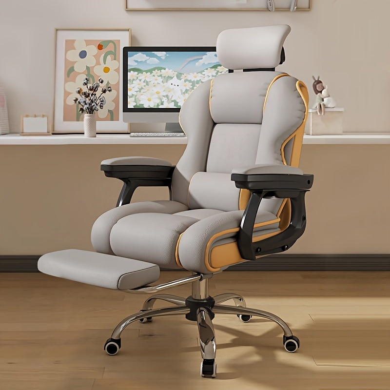 Computer Chair Family Comfortable Sedentary Dormitory Desk Chair Back Recliner Study Office Chair Swivel Chair Adjustable Height