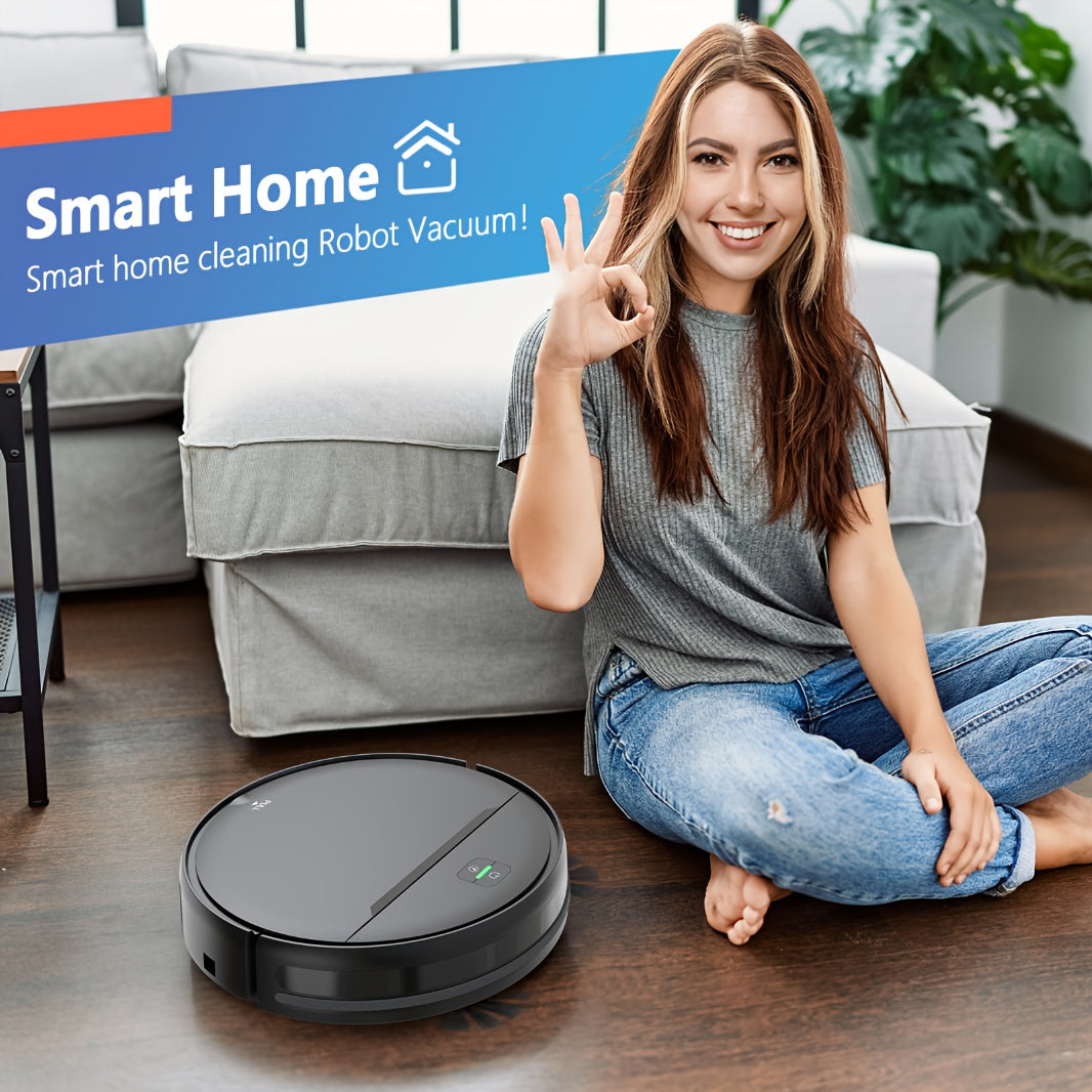 MAMNV 3-In-1 Intelligent Robot 5000Pa Vacuum Cleaner, Automatic Charging Fixed-Point Sweeper, Voice, App Control And Wet Suction Mopping of Water Tank Dust Box, Used for Smart Home Cleaning, Birthday And New Year Gifts