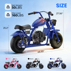 Mini Dirt Bike, DB004 Model 39 CC 4-Stroke Gas Chopper Bike with Off-Rode Tire, Disc Brakes, Max Load 160Lbs, Up to 18Mph