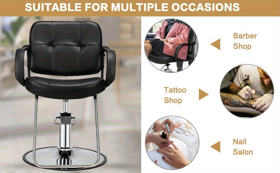 OmySalon Salon Chair for Hair Stylist, Hydraulic Barber Chair Heavy Duty, Styling Hairdressing Beauty Shampoo Equipment