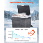 VEVOR 12 Volt Car Refrigerator Portable Freezer 63.4QT Electric Cooler for Camping