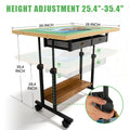 Puzzle Table with Legs, 5-Degree Tilting Angle Board Height Adjustable Multi-Functional Table with 6 Drawers for Puzzle Chess Reading 35 X 26 Inch Wooden Puzzle Board, Movable Good Gift Choice Good Home Decor
