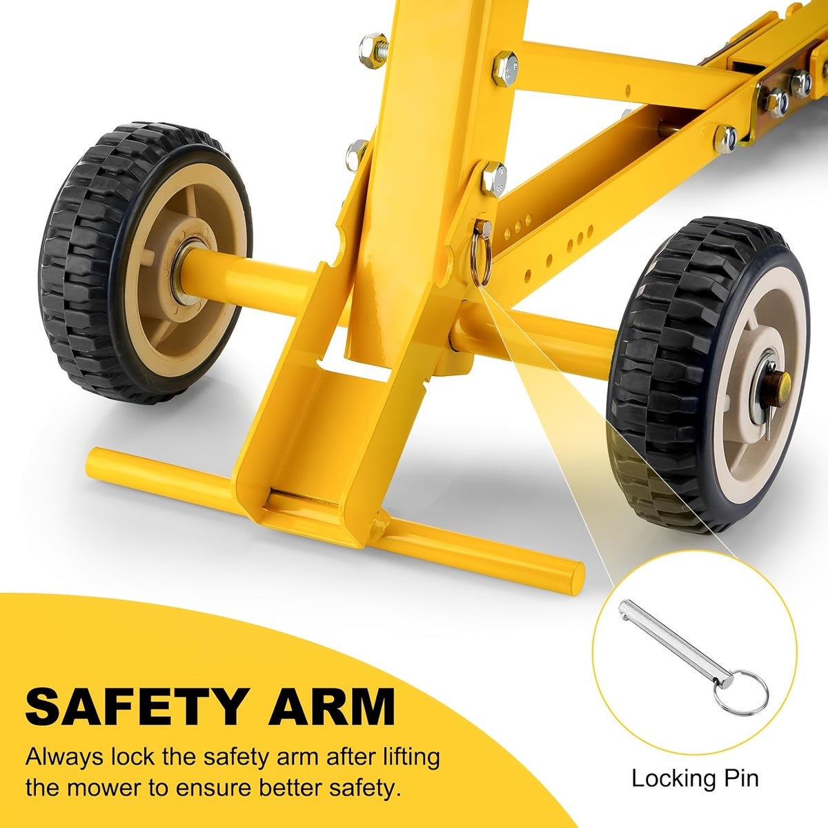 800 LBS Lawn Mower Lift Jack, Foldable Heavy Duty Zero Turn Mower Jack, Compatible with ZTR, Commercial And Walk-Behind Mowers, Comes with Installation Guide