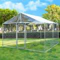 [Outdoor Dog Kennel] QUYZE Outdoor Dog Kennel With Roof, 10X10X7Ft Large Heavy Duty Dog Cage Run Playpen With Secure Lock, Water And UV Resistant