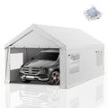 10x20ft Heavy Duty Carport Canopy with Removable Sidewalls, Portable Garage Tent with Roll-Up Windows & Doors, Car Port with All-Season Tarp for Cars, Boats, Trucks