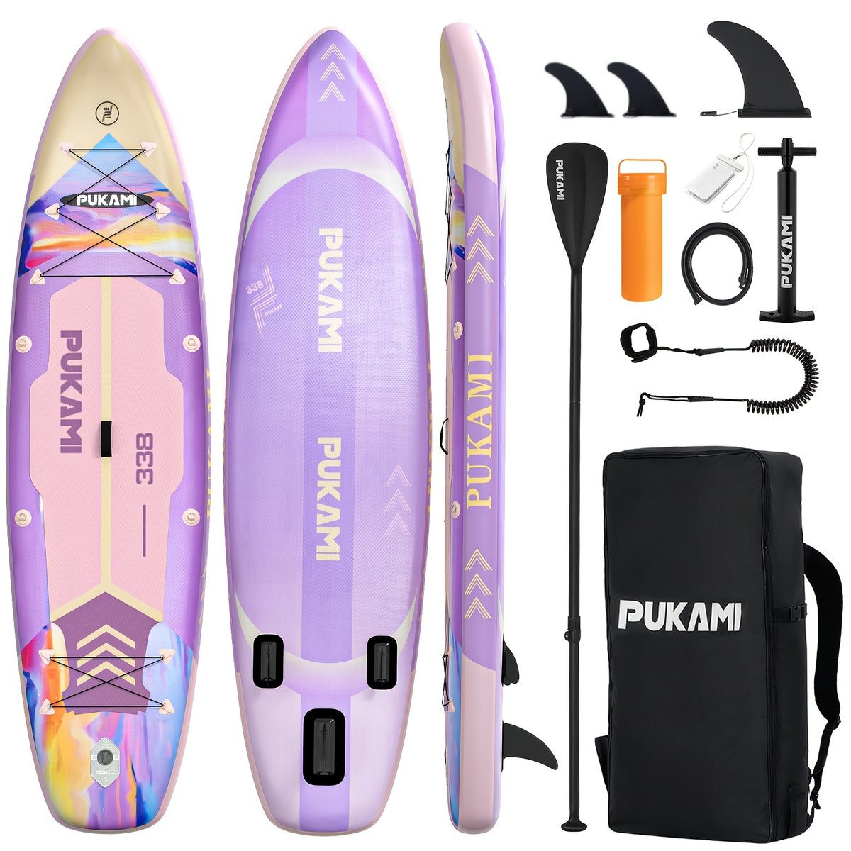 450Lbs Inflatable Stand Up Paddle Board, 11' X 33" Extra Wide SUP for Adults with Premium Additions Kit & Backpack, Seat, Non-Slip Stable Deck, Blow Up Kayak for Yoga, Fishing & Surf