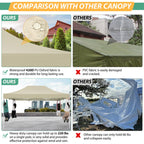 Hoteel 10x15 Heavy Duty Pop Up Canopy Tent with 4 Sidewalls, Commercial Gazebo Party Tent with Mosquito Netting Wall Easy Up Outdoor Instant Screen Tent for Backyard, Beach, Patio, Garden