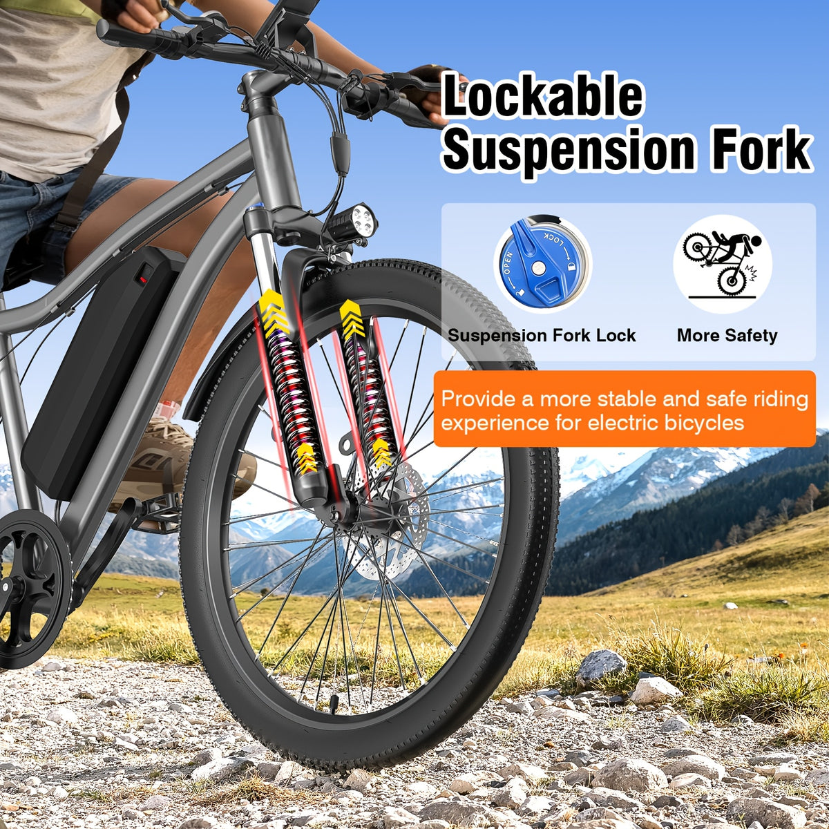 Road Electric Bike 720W Motor Top Speed 20-25MPH 375WH Battery 50 Miles Of Battery Life Suitable for Urban Commuting And Mountain Cross-country for Adults And Teenagers An Ideal Gift for Cycling Enthusiast