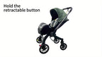 Baby Stroller - Metal Frame And Comfortable Fabric, Foldable And Bidirectional, Equipped with a Seat Belt, Adjustable Sunshade Roof | It Is Very Suitable for Outdoor Travel And As a Gift During Festivals