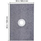 VEVOR Shower Curb Kit with 38 x 60-Inch Sloped Tray for Bathroom Floor and Wall Installation