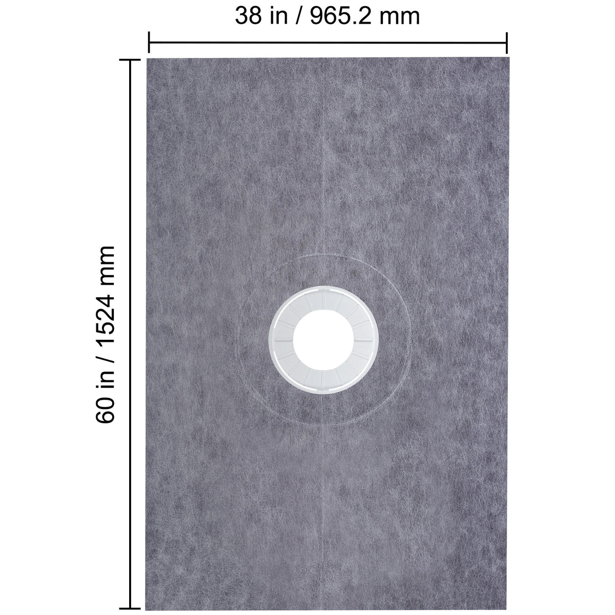 VEVOR Shower Curb Kit with 38 x 60-Inch Sloped Tray for Bathroom Floor and Wall Installation