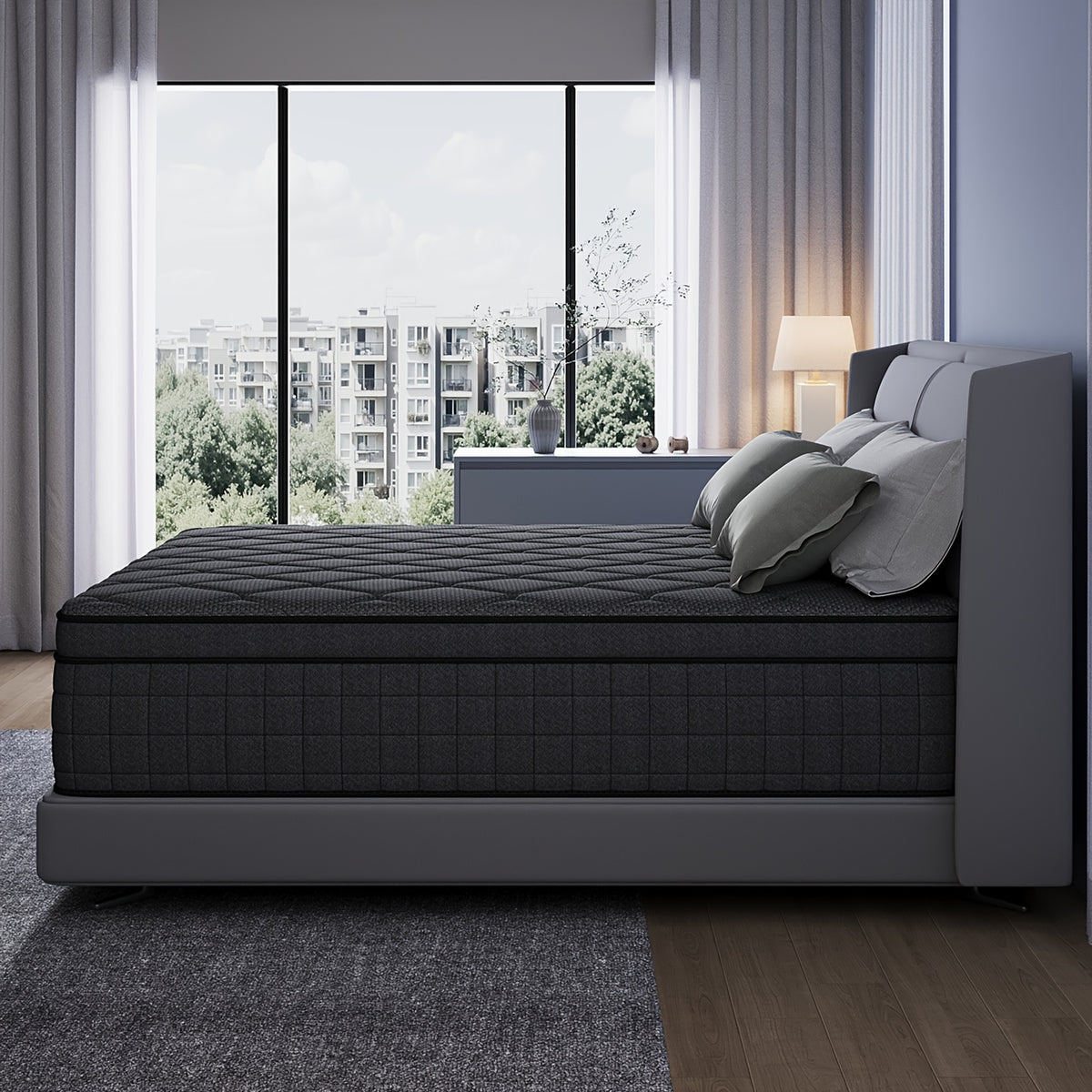 10in/12in/14in Twin, Full, Queen, King, Mattress Memony Foam And Spring, Hybrid Mattress, Medium Firmness, Lumbar Support, For Home RoomsHotels, Boxed 8in/10in/12in/14in