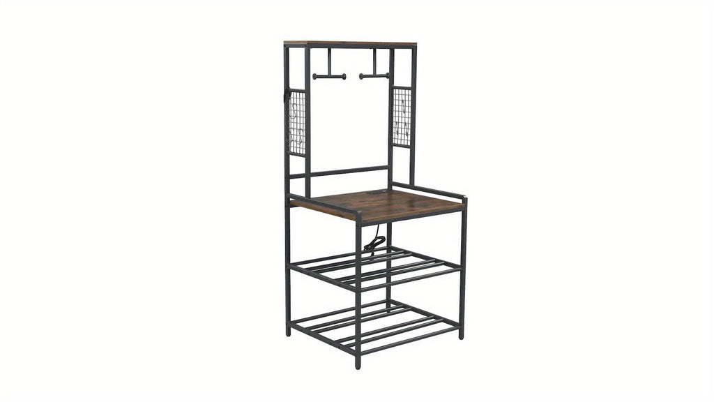 Printer Stand with Charging Station, Large 3D Printer Table with Filament Storage, Heavy Duty Rolling 3d Printing Stand Filament Organizer with 4-Tier Storage for Workshop/Office/Garage