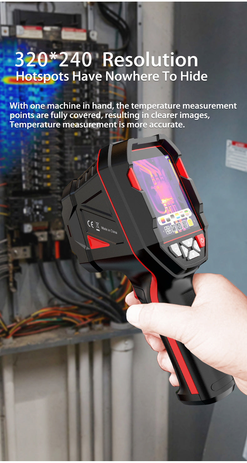 [Portable Thermal Imager] HABOTEST HT821A Portable Wide-Range Thermal Imager (-20°C to 550°C) | 320x240 Resolution | 8GB + USB | Multi-Palettes & LED Light