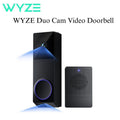 WYZE Wireless Duo Cam Video Doorbell (Chime Included), Battery Powered, 2K Full HD Video, 2 Cameras (People and Package), 2-Way Audio, Color Night Vision