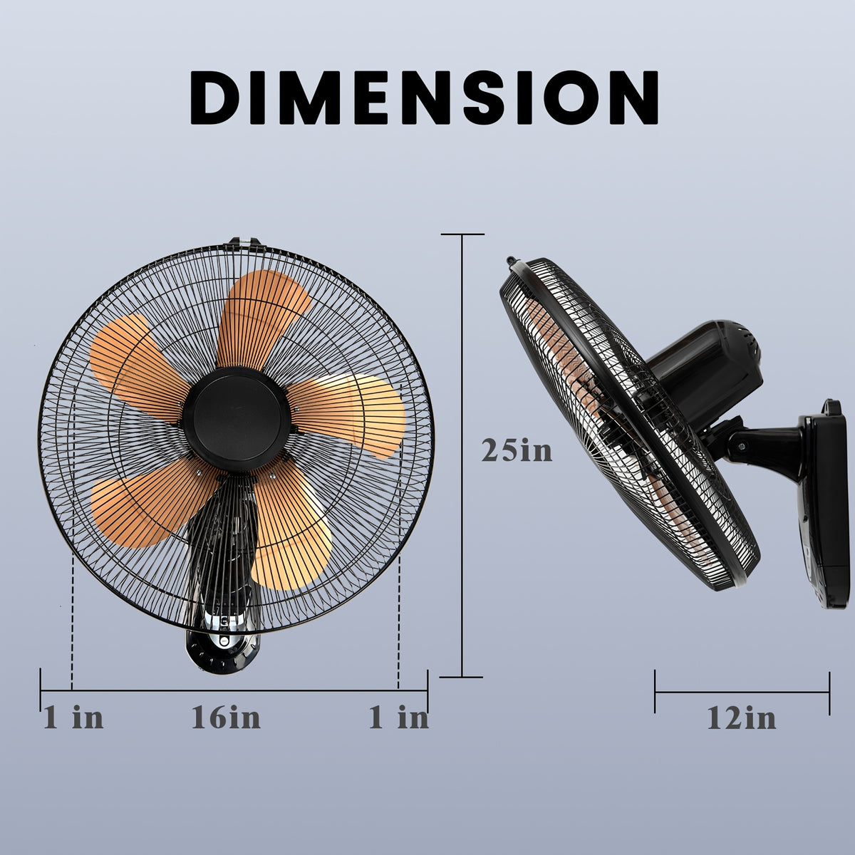 [Wall Mount Fan] 2pcs Wall Mount Fan - 20 Inch Oscillating, 3-Speed High Velocity, Max. 7000 CFM, Industrial Wall Fan for Indoor, Commercial, Residential, Warehouse, Greenhouse, Workshop, Basement, Garage, Black