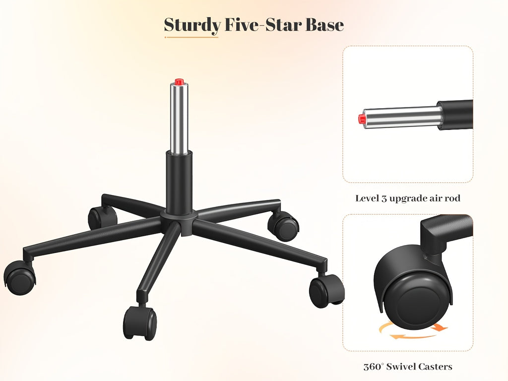 Office Criss Cross Chair with Wheels & Armrests, Comfy Wide Vanity Chair, Height Adjustable Computer Office Desk Chairs for Home, Makeup, Bedroom, Stable & Comfortable
