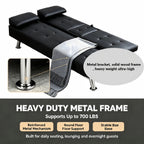 67" Convertible Futon Sofa Bed, 2 Thickness Seat Cushion, Adjustable Folding Couch with Detachable Armrest & Cup Holders, Heavy Duty 700 LBS Metal Frame, Multifunctional Sleeper Sofa for Living Room Bedroom Apartment Dorm