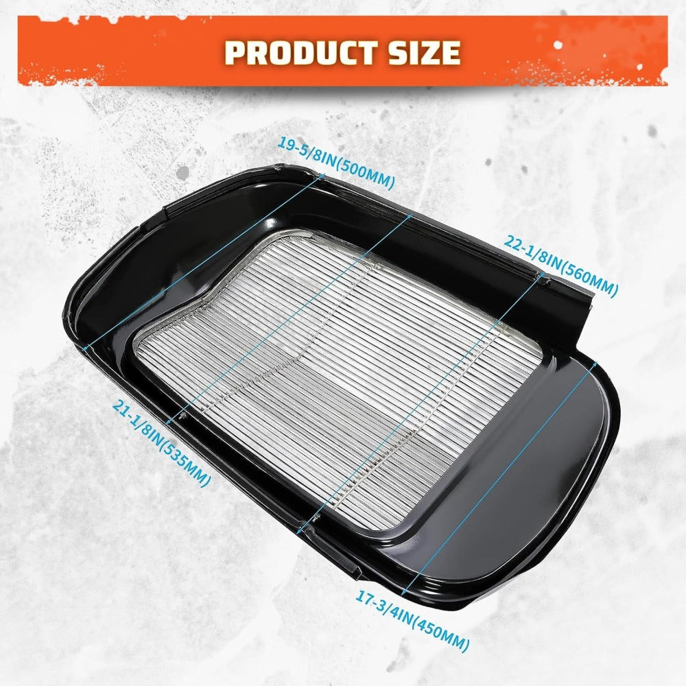 Front Grille Shell Insert Compatible with Ford 1932 Models Model B/BB / 18 Polished Stainless Steel (Without Crank Hole)