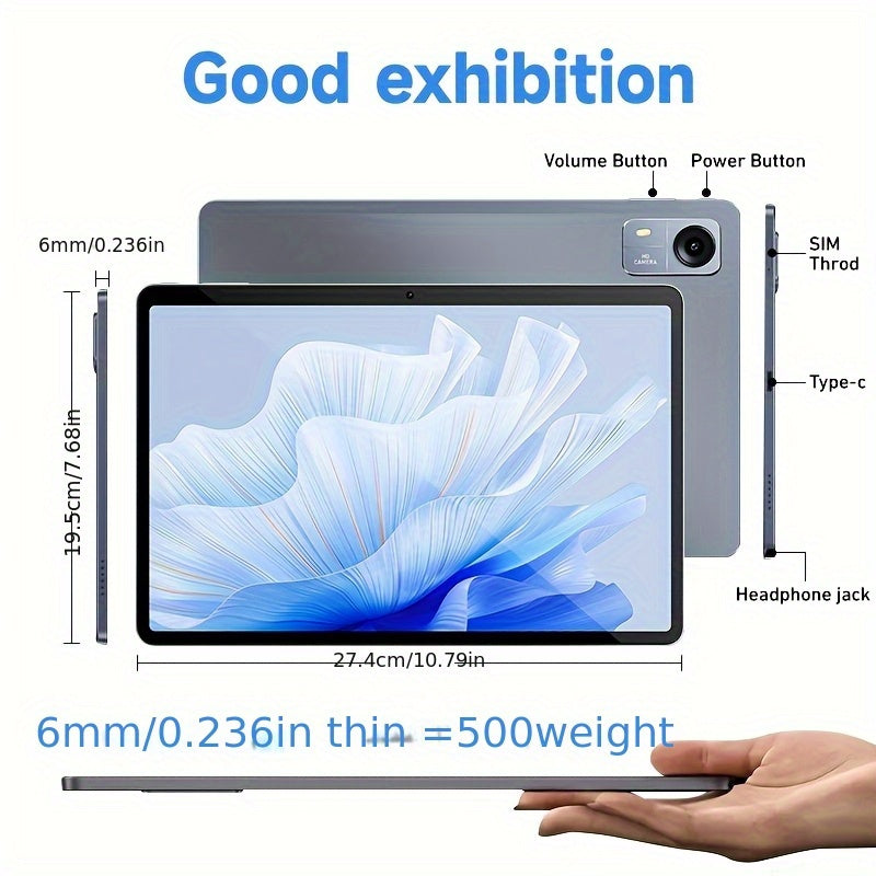 Android 14 Tablet with 4G LTE, Dual SIM Card Support for Calls, 12GB ROM, 128GB RAM, 1TB Expandable Storage Via Micro SD Card, Octa-Core T606 Chip, Entertainment, Office, and Gaming Tablet, 5G WiFi, 10.1-inch Incell Display, 0.1s Face Recognition.
