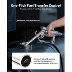 VEVOR Fuel Transfer Pump, 12V DC 15 GPM, Cast Iron Diesel Transfer Pump Kit, with Manual Nozzle, Discharge Hose, Overheat Protection, Power Cable, for Gasoline Diesel Kerosene & More