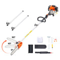Gas Powered Pole Saw Rotatable Head 43CC 2-Stroke Tree Trimmer 10/12 in Cutting Bar