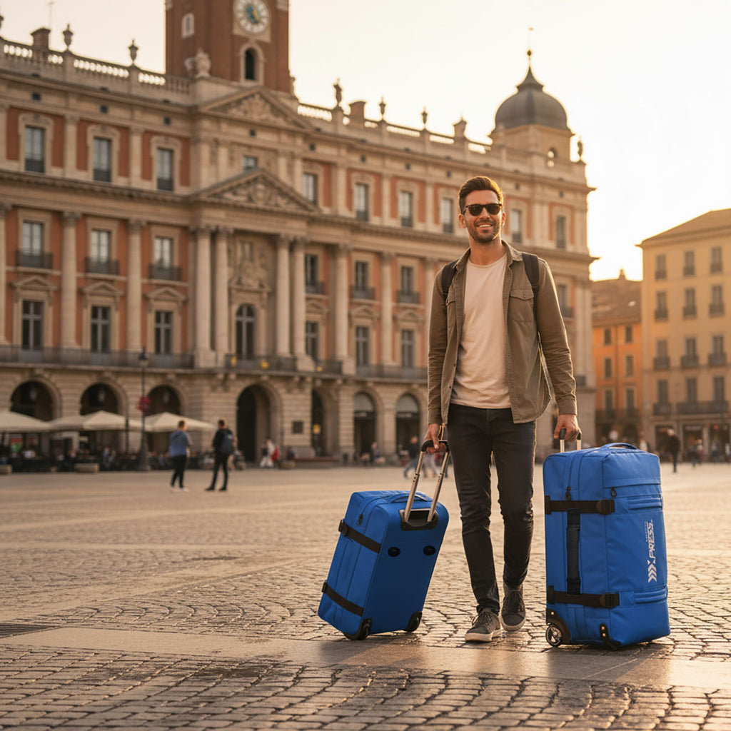 3-Piece Softside Luggage Set 20/26/30in Waterproof Travel Suitcase with 2 Wheels & Telescopic Handle, Durable Trolley Bag for Vacation & Adventure