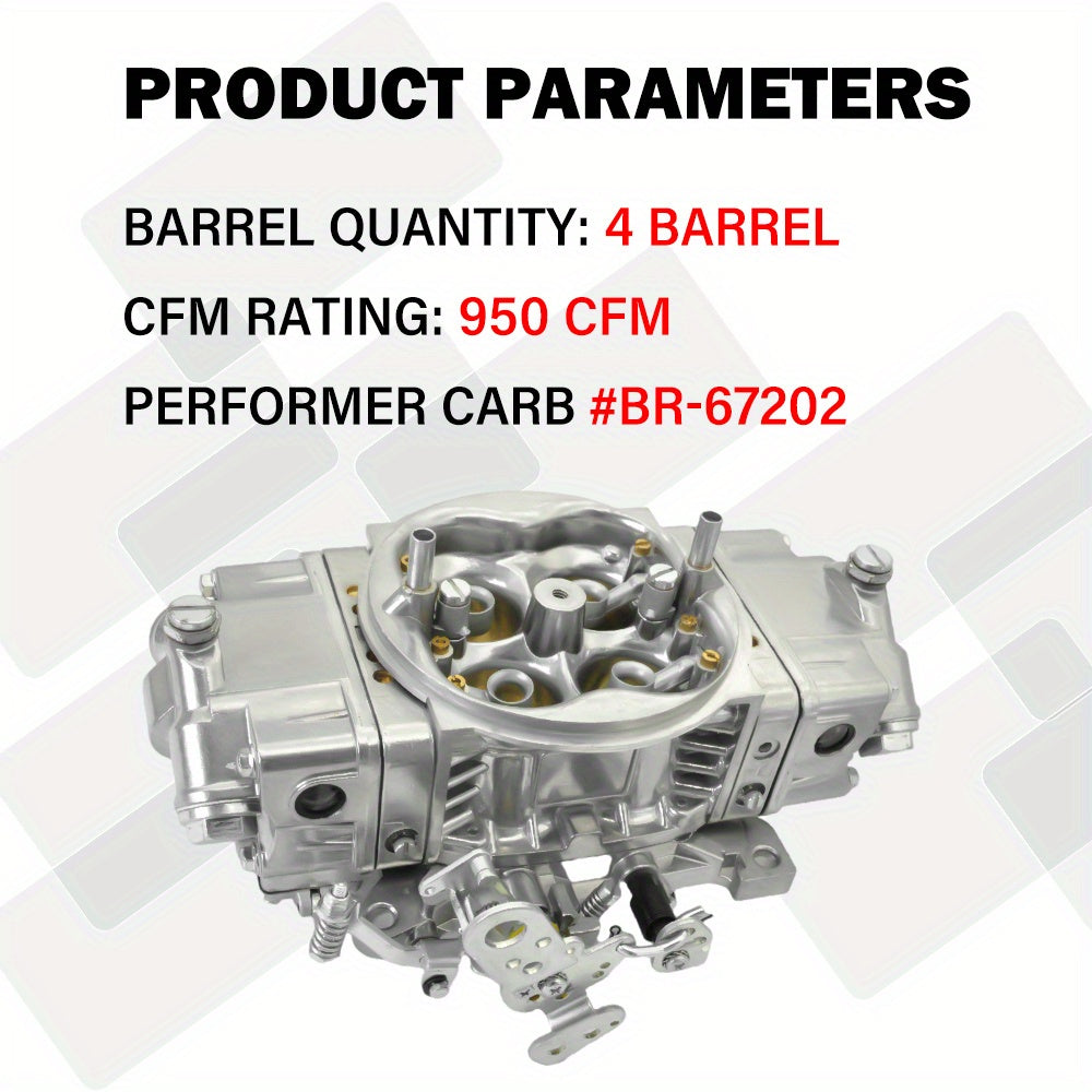 Race Series Mechanical Secondary Carburetor: 4150 4-Barrel, 950 CFM, for BR-67202