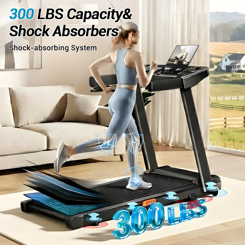 4-in-1 Treadmill with 18% Incline, Portable Treadmills for Home with Handle, Foldable Treadmills for Home and Office, 350 Lbs Weight Capacity.