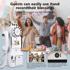 FiayaCom Video Guestbook Retro Phone, Audio Wedding Phone, with A Messaging Feature, Record Preserve Your Special Occasions, for Wedding, Bridal Shower, Baby Shower, Birthday, Graduations, Anniversary