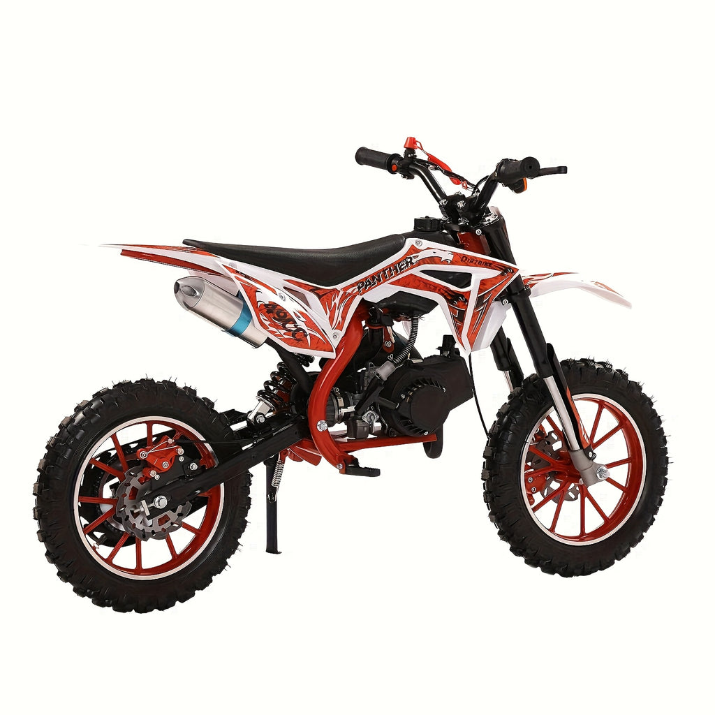 Gas Dirt Bike 49CC 2-stroke Off-road Vehicle, Mini Bike Gas Powered Motorcycle Off-road Race, Off-road Mini Motorcycle, Gas Off-road Motorcycle Go Kart, Gas Off-road Vehicle with A Load Capacity Of 300 Pounds Dirt Bike