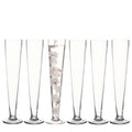 Trumpet Vases, 6pcs, Clear Pilsner Floral Planter Centerpiece, Wedding Event Home Decor