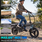 14-Inch Folding Electric Bike with 560W Peak Motor, Top Speed 12-24 MPH, Assist Range 30-32 Miles, Suitable for Adults And Teens, Portable Foldable Commuter E-Bike for Urban Riding, Ideal Gift Option