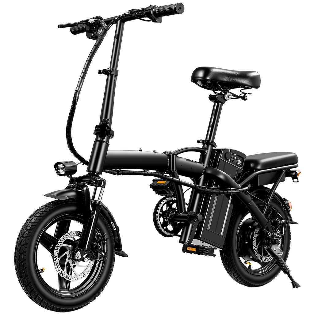 High Performance Adult Electric Bicycle, Portable Design Foldable Electric Bicycle, 500W Motor And 48V 10Ah Battery, 16-24 Mph Speed, Dual Disc Brakes, 14 Inch Electric Bicycle with Pedals, Suitable Gift for Teenagers