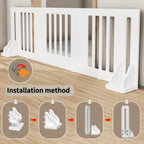 Baby Playpen Baby Fence, 2in 1 Adjustable Shape Baby Playpen, Kids Activity Centre Safety Play Yard Home Indoor Outdoor, Large Space Safe Playpen, Wardrobe Fence Storage Shelf Baby Fence with Safety Gate As Birthday Gift