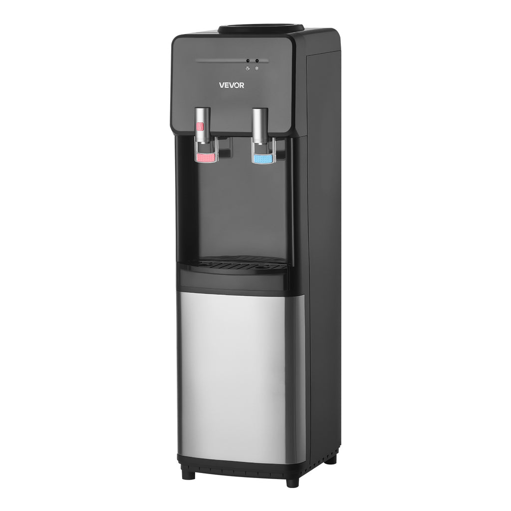 VEVOR Top Loading Water Cooler Dispenser for 3 or 5 Gallons Jugs Stainless Steel