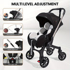 Baby Stroller - Metal Frame And Comfortable Fabric, Foldable And Bidirectional, Equipped with a Seat Belt, Adjustable Sunshade Roof | It Is Very Suitable for Outdoor Travel And As a Gift During Festivals