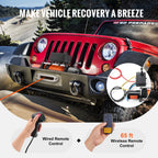 VEVOR Electric Winch Truck 10, 000 lb, 12V, for UTV, ATV, Jeep, and Truck Wrangler