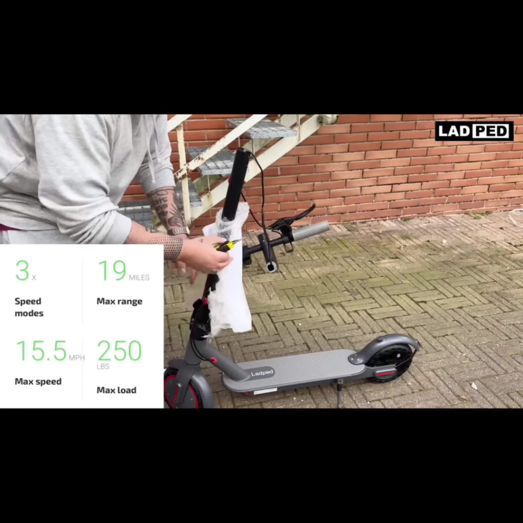 Long Distance Range, Foldable Adult Electric Scooter, 350W Motor, 8.5" Anti-Slip Solid Tires, Smart APP & LCD Dashboard, 3 Adjustable Speeds, Dual Safe Brakes, LED Headlight Taillight, Built-in Bell, Aluminum Alloy Frame, 265 LBS Max Load