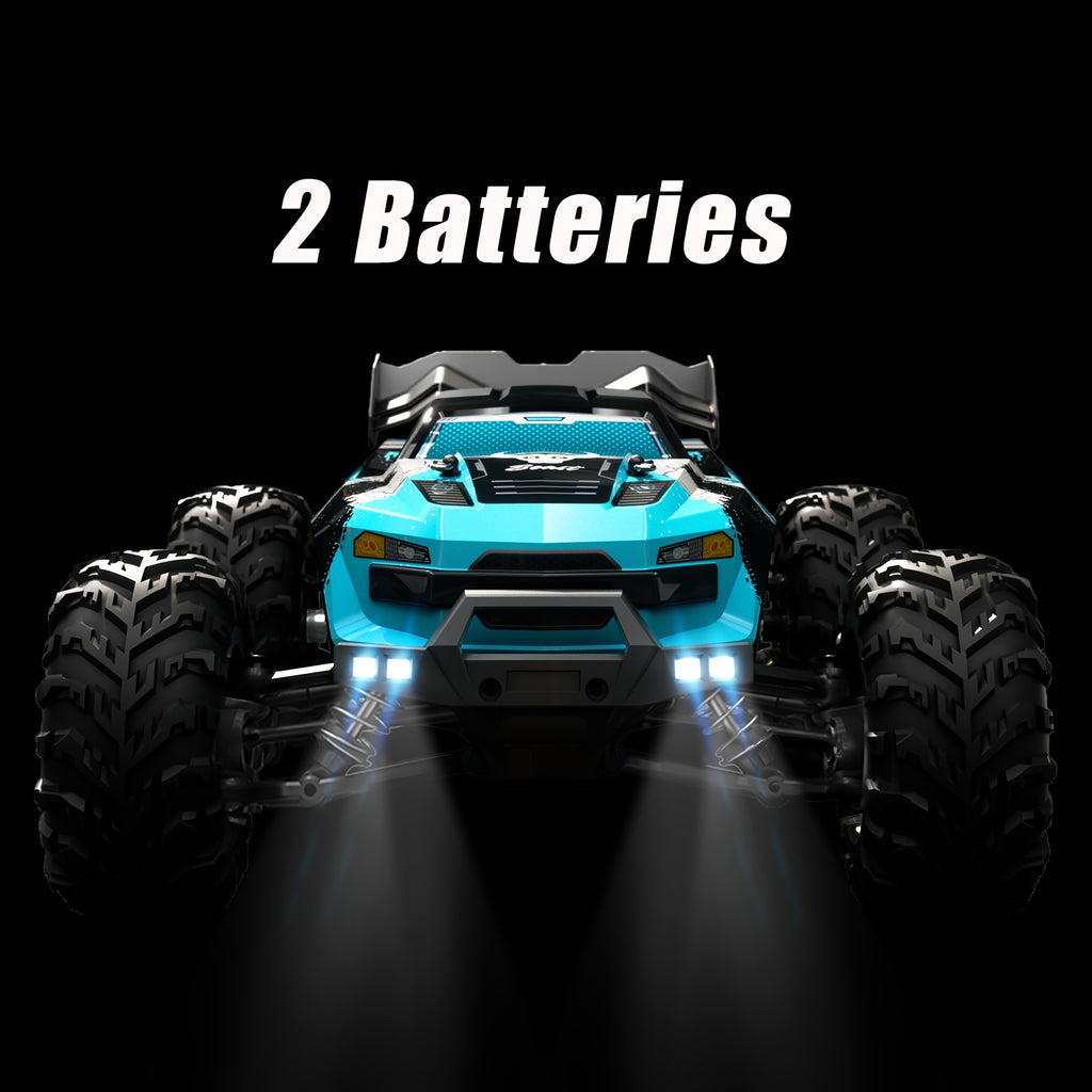 ZHUOYOU 1:16 4WD Off Road High Speed RC Car with Head-up Wheel, 70KM/H Racing Drifting Vehicle, RC390 Motor, 2.4Ghz Remote Control, Supports Cars Racing Together, LED Lights, All Terrain Application