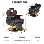 [Hydraulic Recline Chair] Salon Chair Barber Chair Hydraulic Recline Barber Chairs Hair Chair for Barbershop Hair Salon Equipment Styling Chair with Heavy Duty Hydraulic Pump