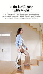 Wet Dry Vacuum Cleaner DREAME K10 Plus for Home Messes, 6.5KPa Suction and Flexible Cord or Battery Operation