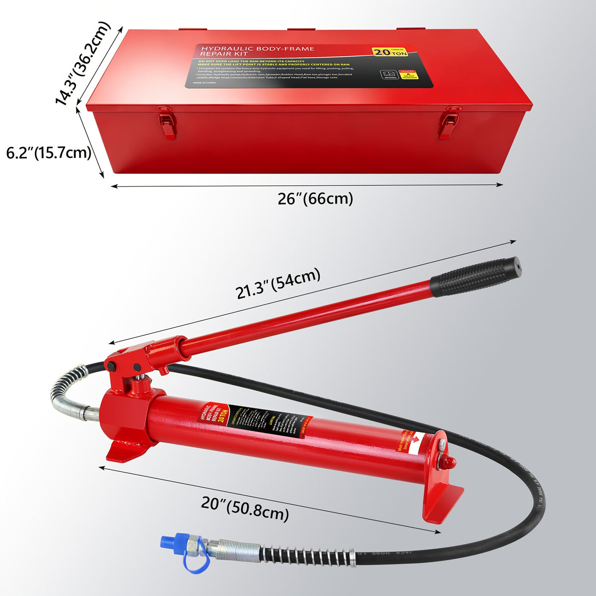 4-Ton 10-Ton 20-Ton Split Hydraulic Automotive Sheet Metal Jack, Split Hollow Dent Repair and Straightening Horizontal Vertical Lifting Cup