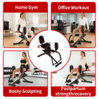 New 2-In-1 Dual Resistance Band Glute Trainer - Hip Abduction And Adduction Exercise Equipment - 1-15 Levels of Resistance Adjustment, for Glute Strengthening Training, Suitable for Home Use, Can Train Upper Back, Adjustable Glute Trainer