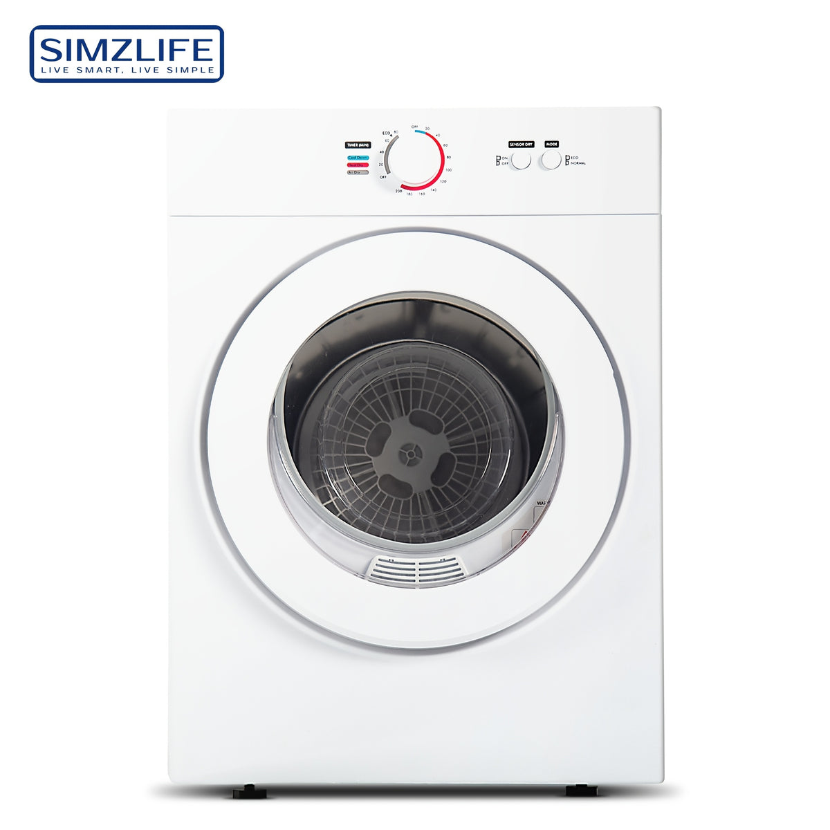 120V Portable Clothes Dryer 850W Compact Laundry Dryers 1.5/1.6/1.8/2.85 Cu.Ft Front Load Stainless Steel Electric Dryers Machine with Stainless Steel Tub for Apartment, Rvs, Dorms, White, Easy to Control