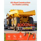 Ratchet Chain Binder Set for Hauling and Towing, VEVOR 8000 lb Working Load in a Four-Set Pack