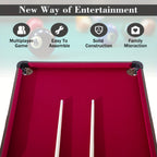 54-Inch Billiard Table, Collapsible Pool Table for Home Gaming Area, Portable Billiard Table with Reinforced And Durable Steel Legs, Adjustable And Non-Slip Foot Pads, Complete Accessory Set