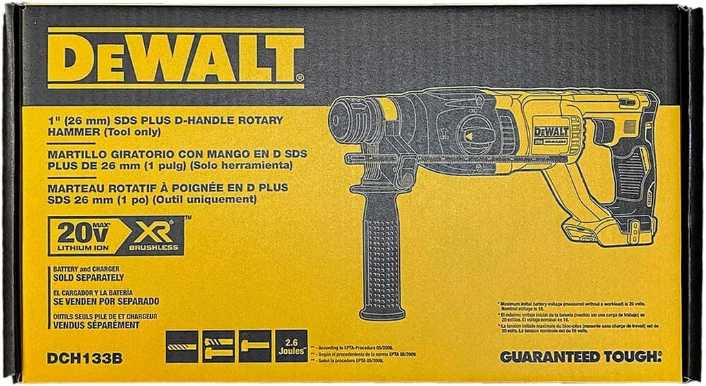 DEWALT 20V MAX Cordless Brushless 1 in. SDS Plus D-Handle Concrete and Masonry Rotary Hammer